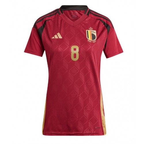 Belgija Youri Tielemans #8 Domaci Dres za Ženska EP 2024 Kratak Rukavima